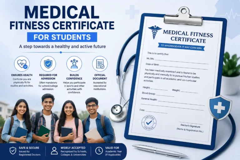 Medical Fitness Certificate for Students