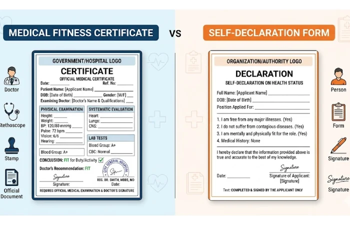 Medical Fitness Certificate vs Self-Declaration Form