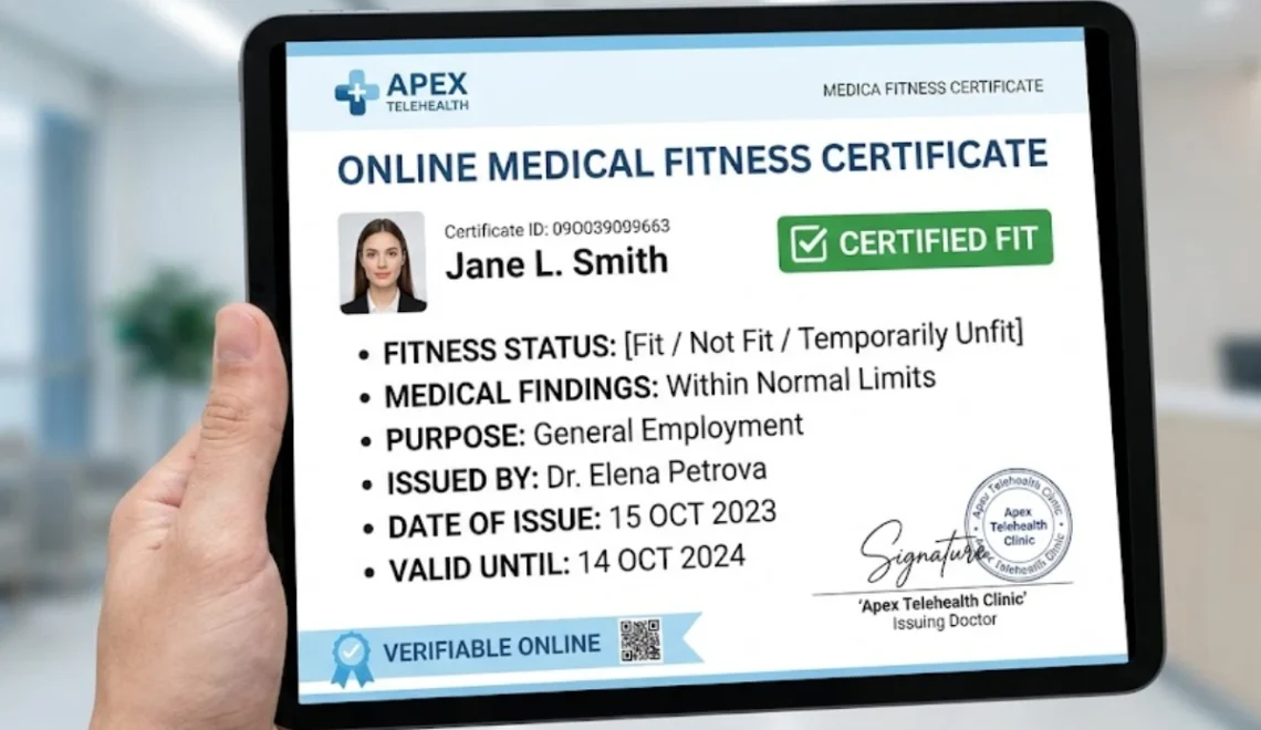 Online Medical Fitness Certificate Guide