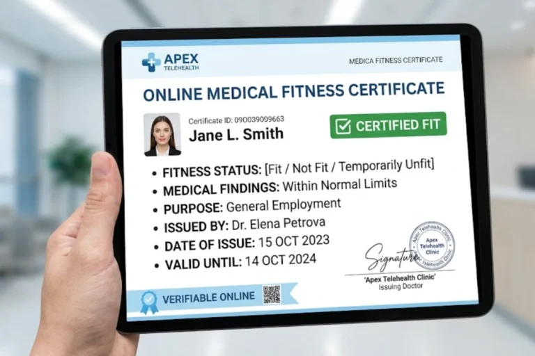 Online Medical Fitness Certificate Guide