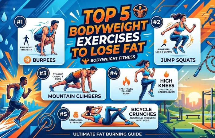 Top 5 Bodyweight exercises to Lose Fat