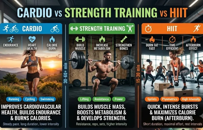 Cardio vs Strength Training vs HIIT