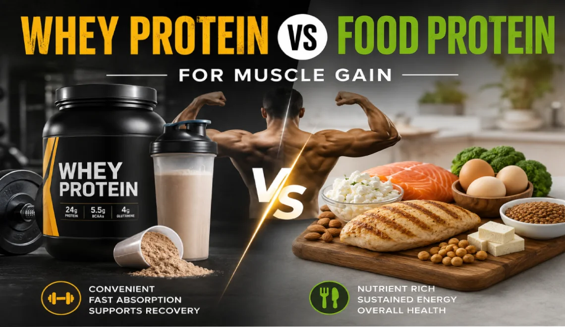 Whey Protein vs Food Protein for Muscle Gain