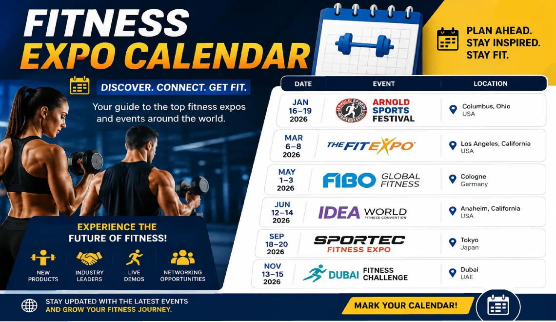Fitness Expo Calendar 2026: Fitness Events, Bodybuilding Expos and Trade Shows