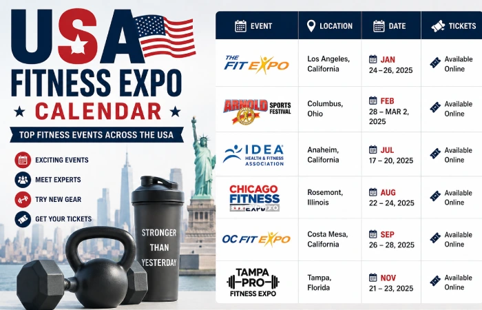 USA Fitness Expo Calendar