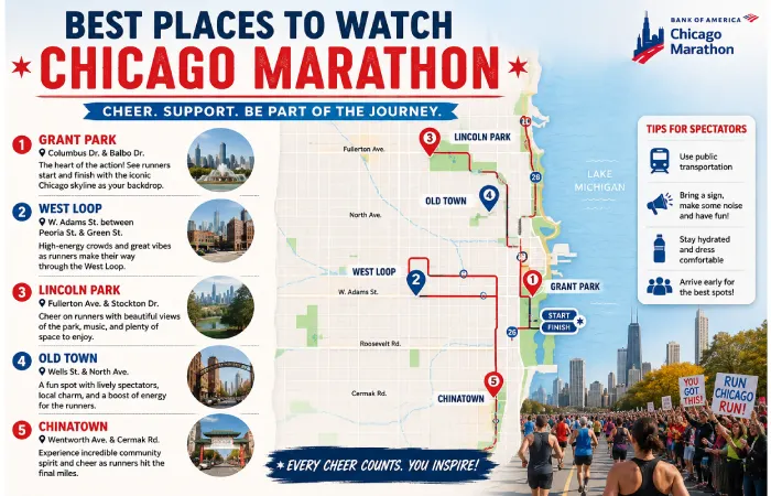 Best Places to Watch Chicago Marathon