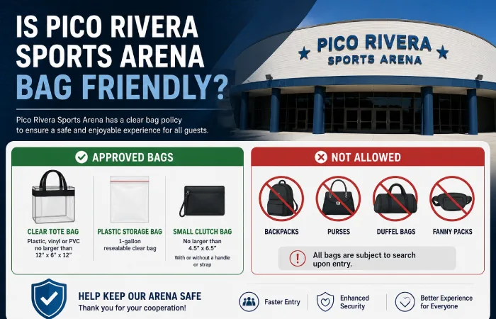 Pico Rivera Sports Arena Bag Policy 
