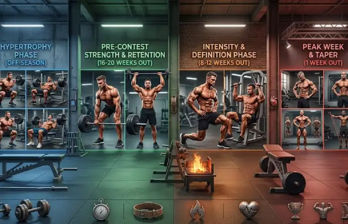 Structuring a bodybuilding contest-prep training workout